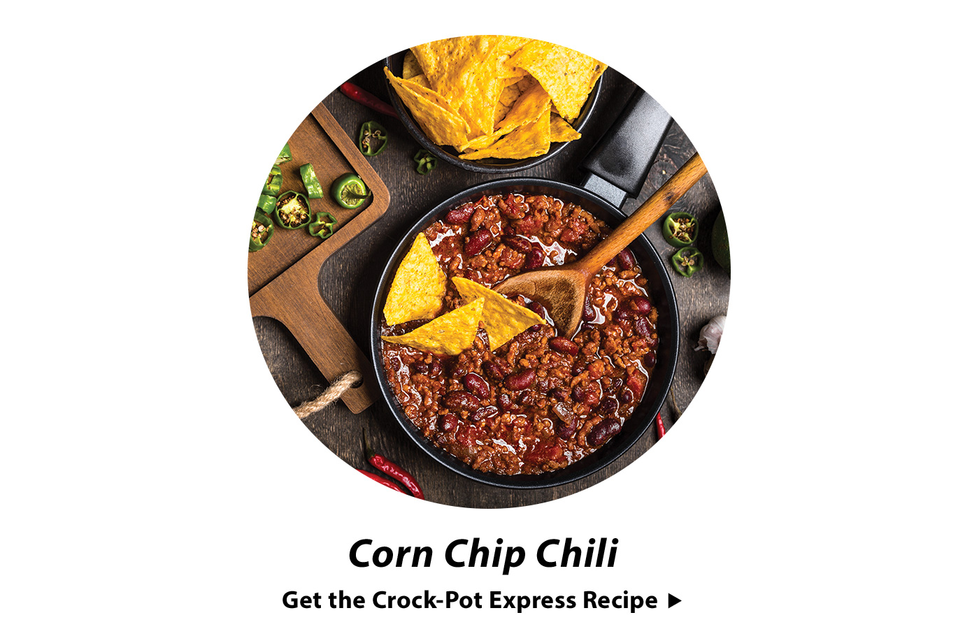 Corn Chip Chili. Get the Crock-Pot Express Recipe
