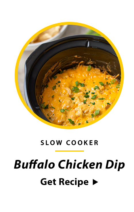 Buffalo Chicken Dip. Get Recipe