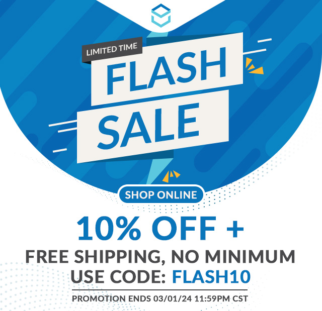 10% Off + Free Shipping, No Minimum. Use code: FLASH10