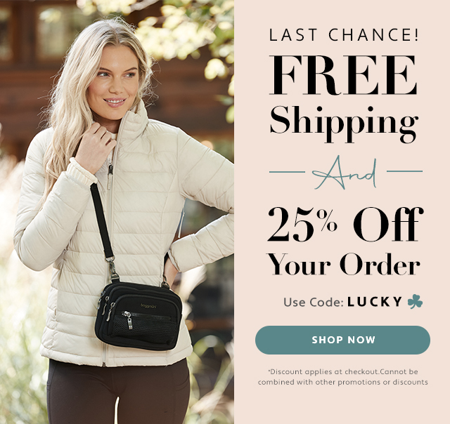 3 LAST CHANCE! y Shipping s - 250 Off Your Order Use Code: LUCKY o 