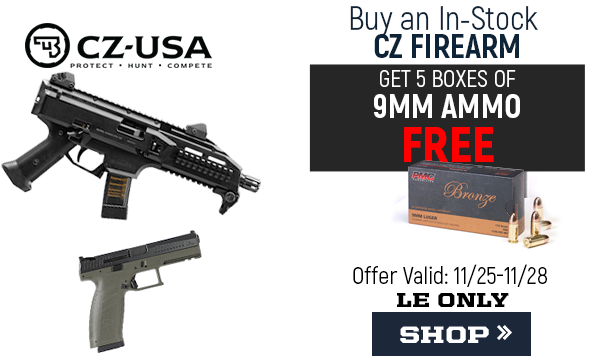 Buy a CZ Firearm get 5 FREE Boxes of ammo