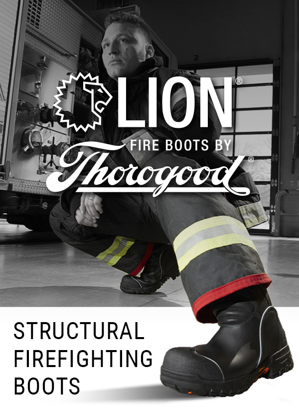Lion by Thorogood Structural Firefighting Boots, Shop Now  S0 F S uf'lilllllllll I STRUCTURAL FIREFIGHTING BOOTS 