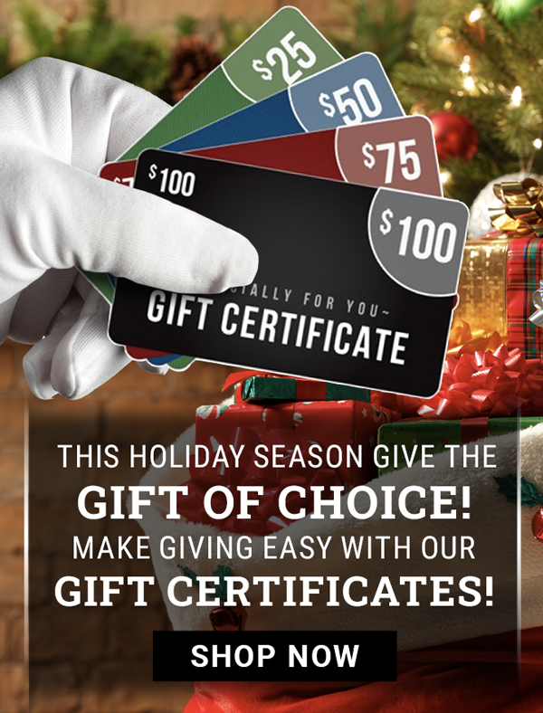 Get your Gift Certificates Now