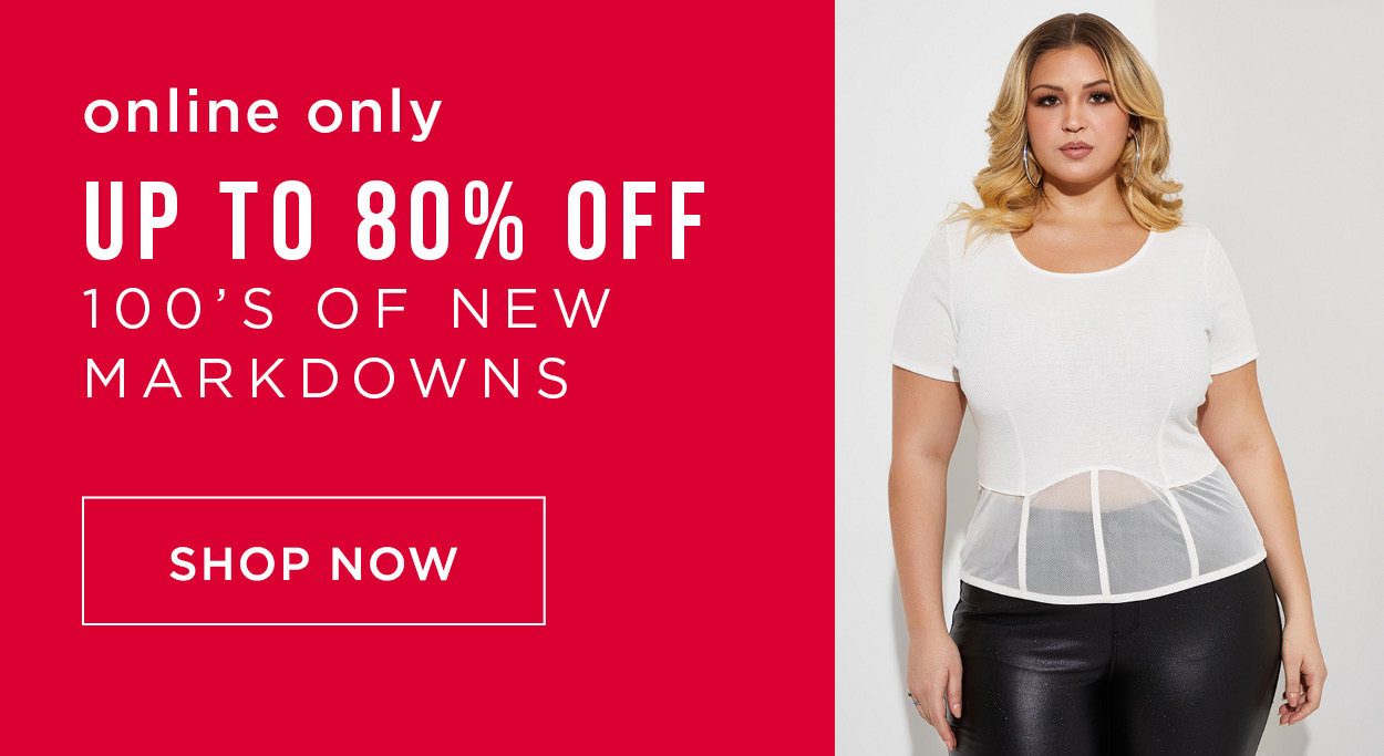 Online only. Up to 80% off new markdowns. Shop now