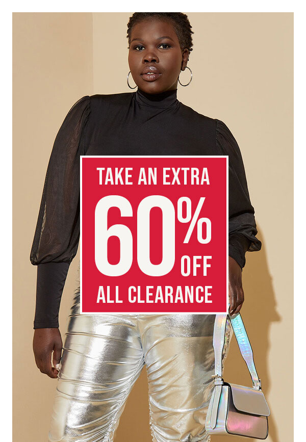 Online only. Last day! Take an extra 60% off all clearance