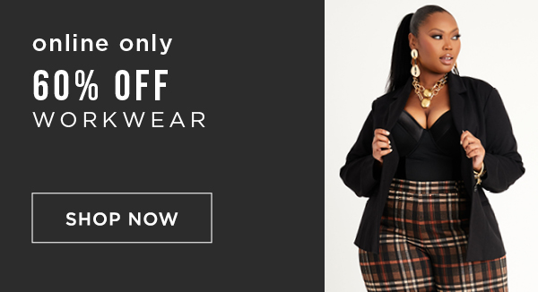 Online only. 60% off workwear. Shop now