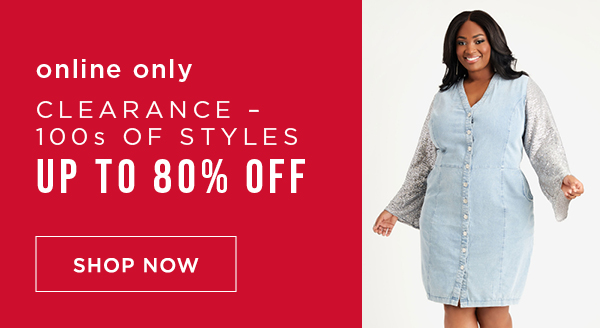 Online only. Up to 80% off clearance. Shop now
