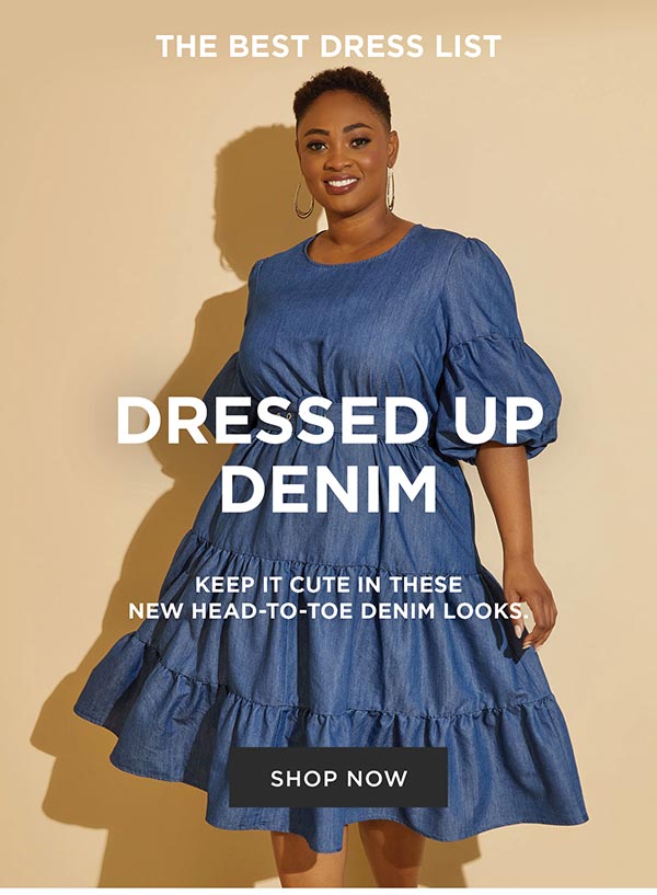 Denim dresses. Shop now