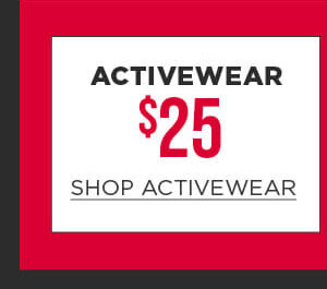 Online only. Wear now sale. $25 activewear
