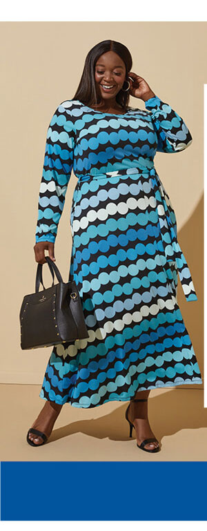 Dotted Belted Maxi Dress