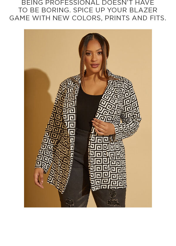 Greek Key Boyfriend Blazer