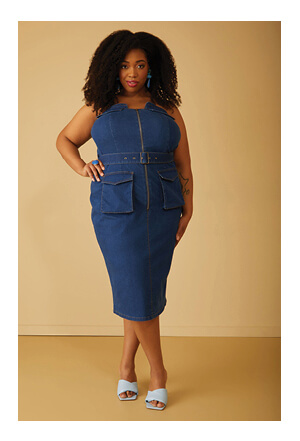 Strapless Denim Bodycon Dress