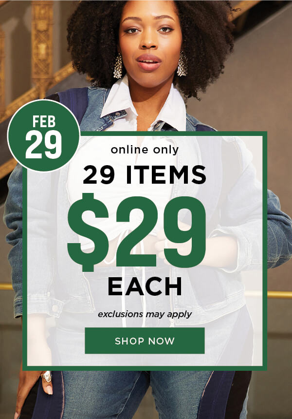 Online Only. 29 Items for $29