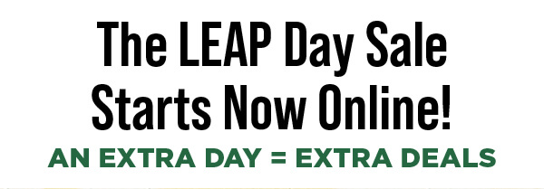 Leap Day Sale Starts Online