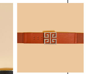 Greek Key Buckle Stretch Belt