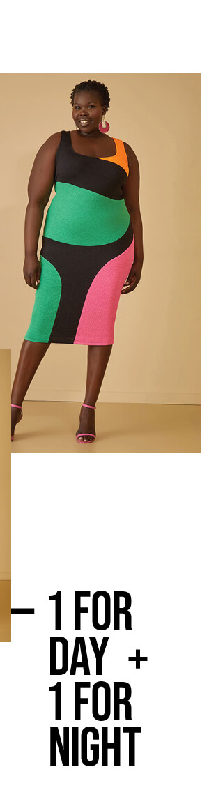 Colorblocked Textured Knit Dress