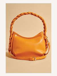 Braided Faux Leather Satchel