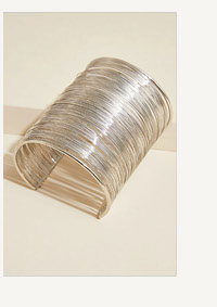 Silver Tone Wired Cuff