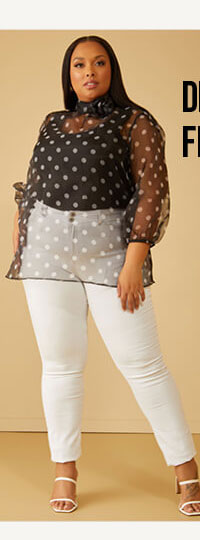 Rosette Polka Dot Blouse