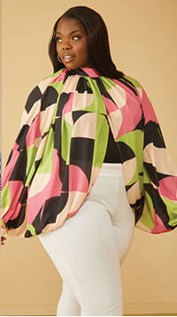 Geo Print Crepe Shrug