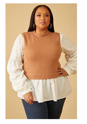 Ruched Paneled Ribbed Top