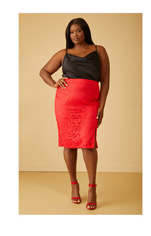 Lace Pencil Skirt