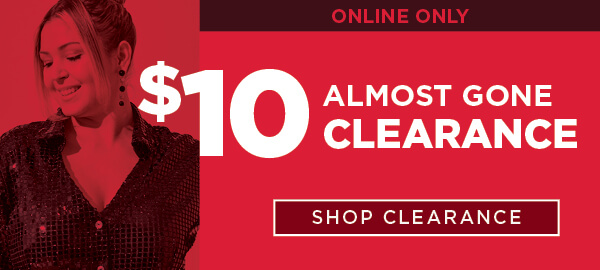 Online only. $10 almost gone clearance. Shop clearance