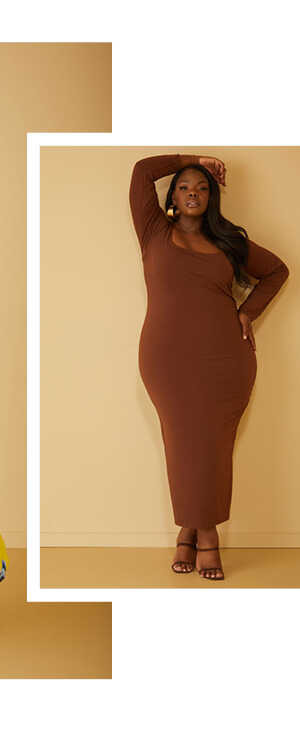 Stretch Knit Bodycon Maxi Dress