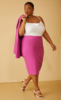 Stretch Power Twill Pencil Skirt