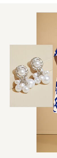 Faux Pearl Clip On Earrings