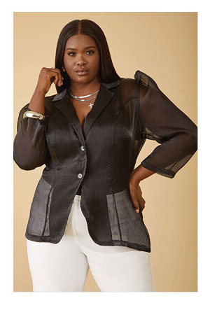 Puff Sleeved Organza Blazer