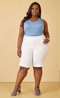 Stretch Twill Bermuda Shorts