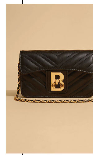 Black Bebe Rain Quilted Crossbody