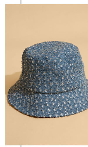 Distressed Denim Bucket Hat