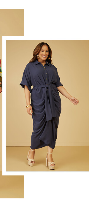 Belted Midaxi Shirtdress