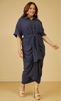 Belted Midaxi Shirtdress