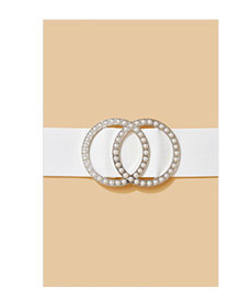 Faux Pearl Circle Stretch Belt