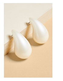 Faux Pearl Teardrop Earrings