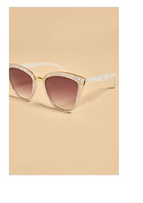 Pearlized Cat Eye Sunglasses