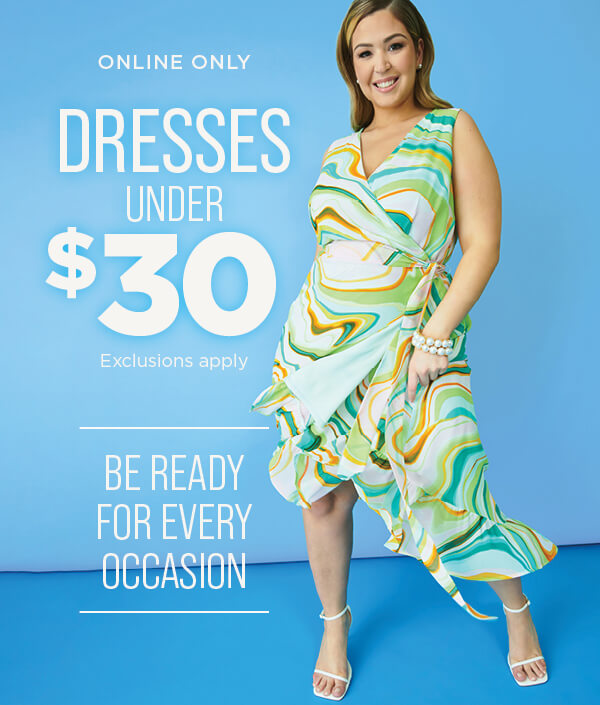 Online exclusive. Dresses Under $30