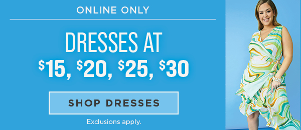 Online exclusive. Dresses Under $30