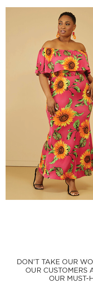 Off The Shoulder Sunflower Dress