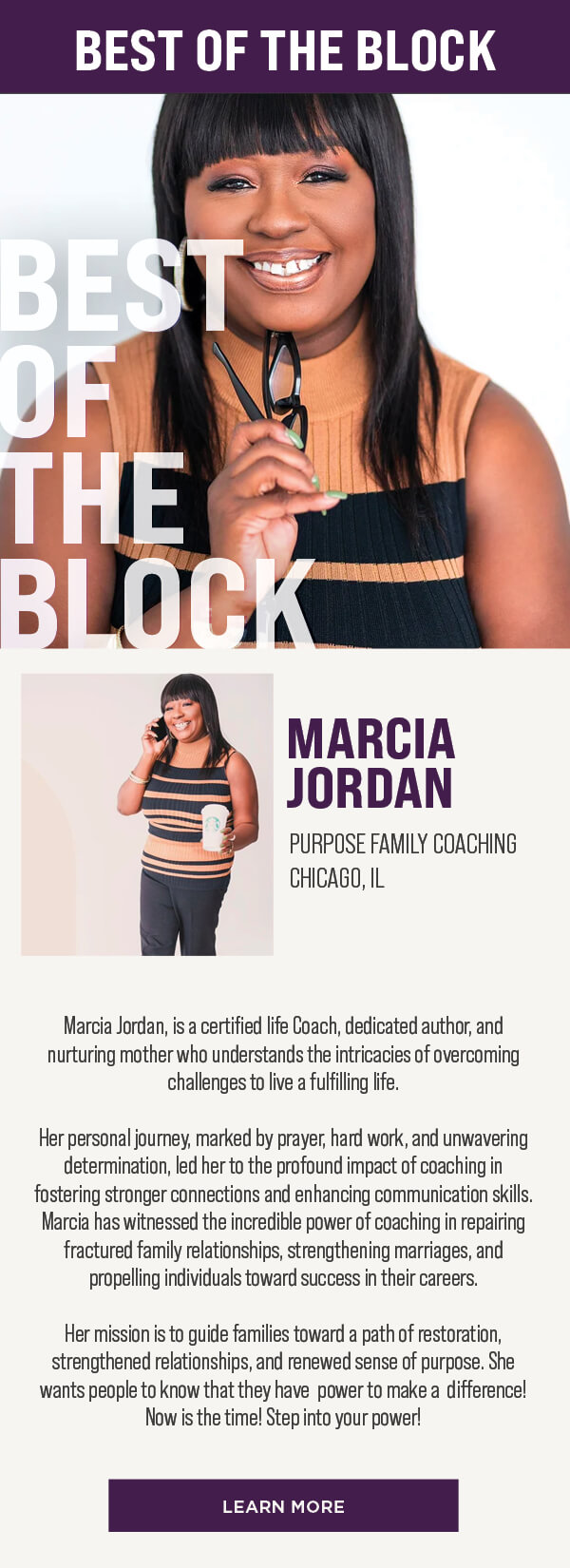 Marcia Jordan. Learn More