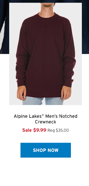 Alpine Lakes Men's Notched Crewneck - Click to Shop Now