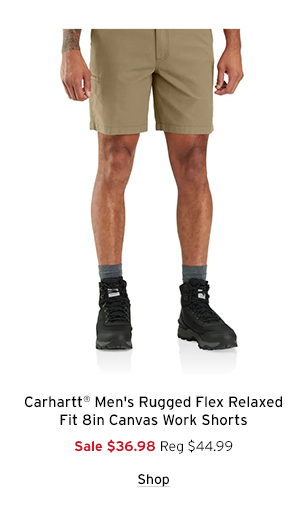 Carhartt Men's Rugged Flex Relaxed Fit 8in Canvas Work Shorts - Click to Shop