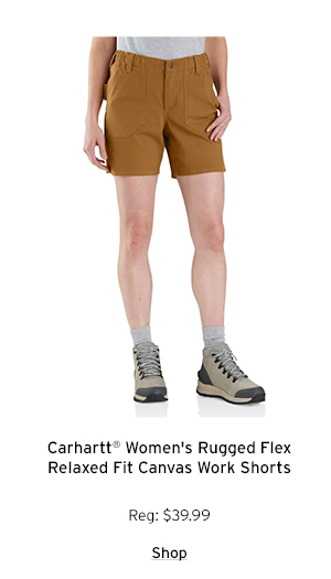 Carhartt Women's Rugged Flex Relaxed Fit Canvas Work Shorts - Click to Shop