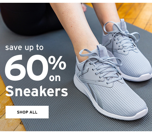 Save up to 60% on Sneakers - Click to Shop All