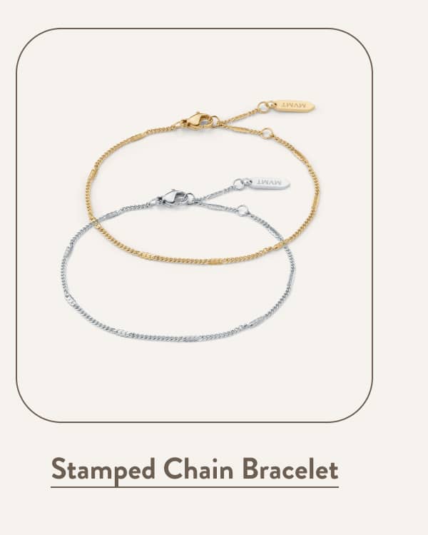 Stamped Chain Bracelet
