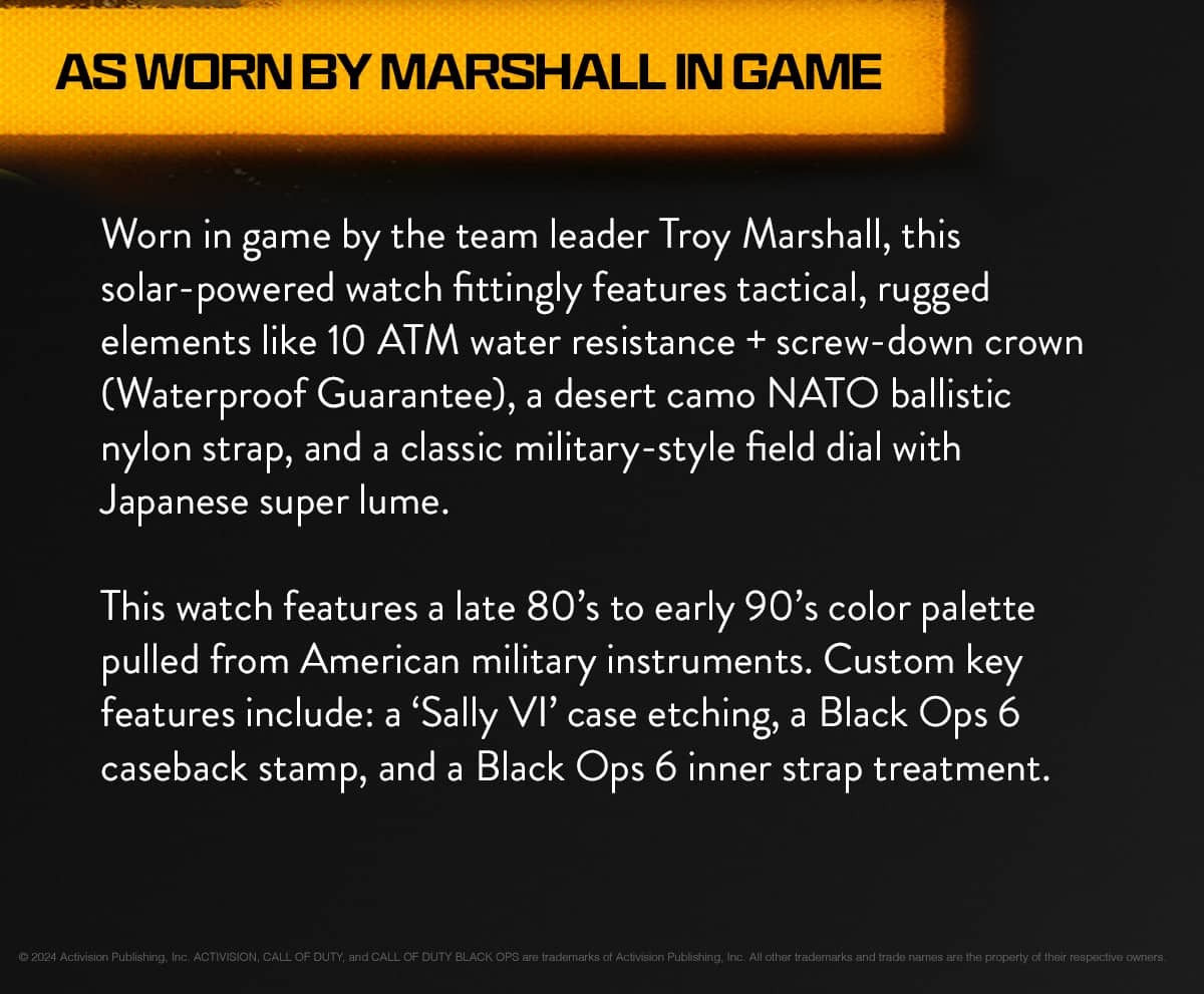 As worn by Marshall in game