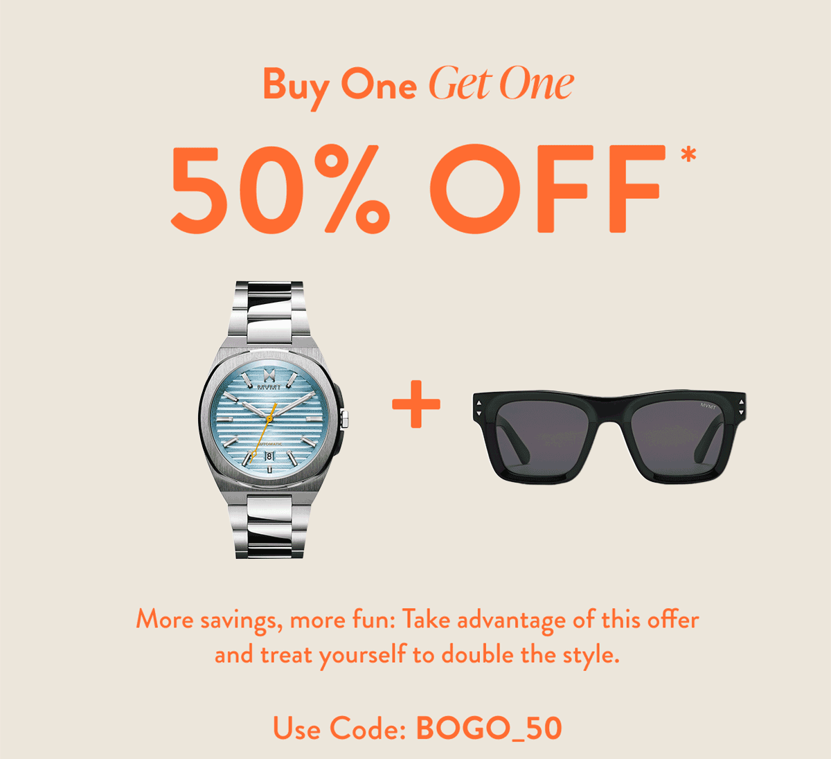 Buy one Get one 50% Off